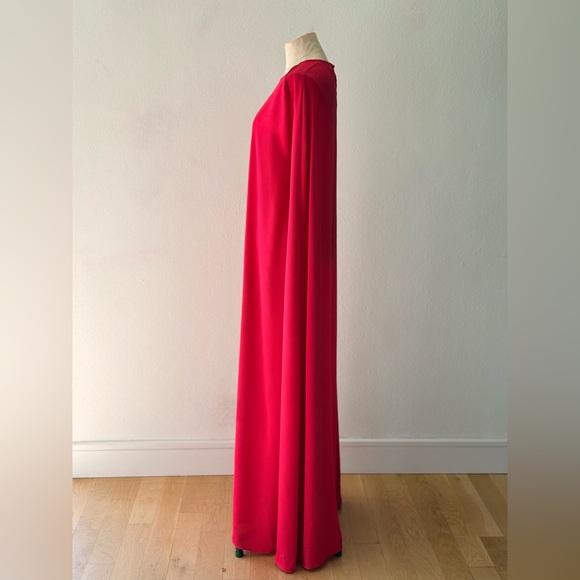 Mango Hot Pink Slit Cape Dress - Picture 6 of 9